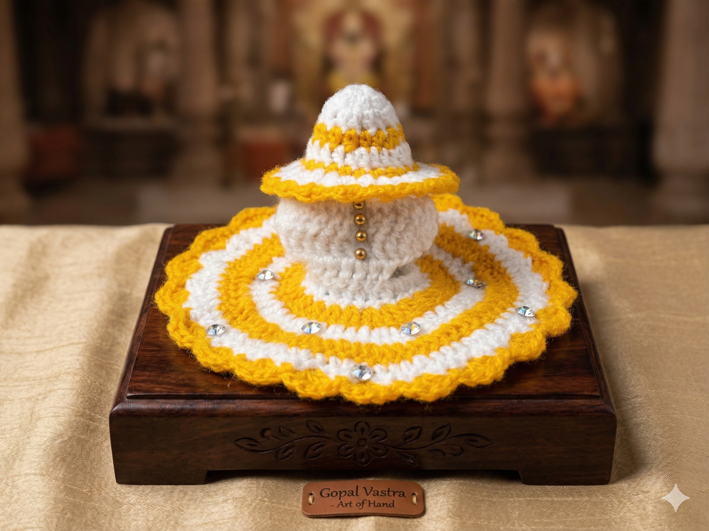laddu gopal crochet dress Poshak for Bal [Size 3] — Handmade Cr… Color:3# low-stock cute laddu gopal winter dress 313-3 ISABELLE Pleated dress laddu gopal heavy dresses